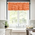 thumbnail image 3 of Orange Kitchen Curtains Set Valance and Tier Curtains Set, Farmhouse Modern White Thanks Words Farmhouse 3 Piece Set Rod Pocket Kitchen Window Short/Half/Small Curtain 27.5''''x36''''x2 Panels, 3 of 5