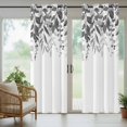 thumbnail image 5 of Outdoor Curtains for Patio Waterproof, Grey Leaves Outdoor Privacy Panels Grommet, Summer Botanical Blackout Outside Curtains for Porch/Cabana/Pergola/Gazebo 54"x84", 1 Panel, 5 of 8