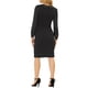 thumbnail image 3 of INSPIRAR CHIC Vestido midi bodycon vintage de longitud a la rodilla con cuello Peter Pan ajustado para mujer en negro L, 3 of 5