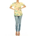 thumbnail image 3 of Women's Chic Ruffle Sleeve Blouse – Round Neck, Solid and Print Styles, 3 of 7