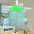 thumbnail image 1 of Summer Saving Deals!Propeller Ceiling Fans With Lights And Remote,,E27 Screw Mouth Fan Light Ceiling Fan Light Intelligent Remote Control Living Room Bedroom Dining Room Fan Small Pendant Light, 1 of 9