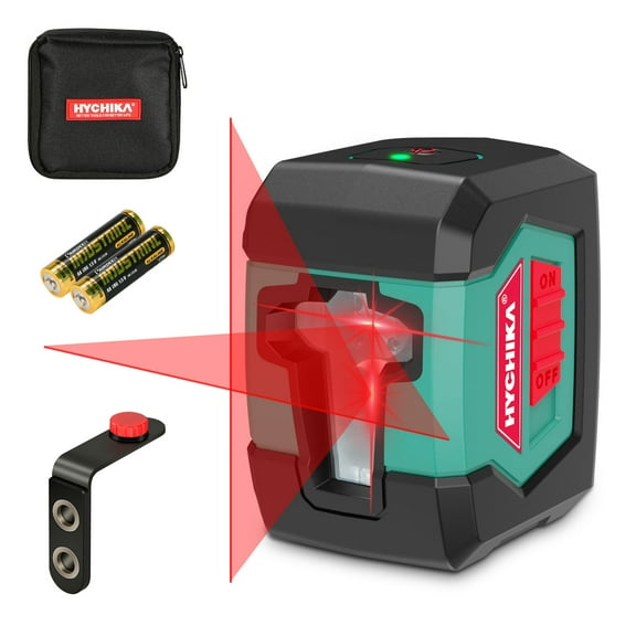 HYCHIKA 50 feet Laser Level Self-Levelling Horizontal and Vertical Cross-Line Laser with Dual Laser Module