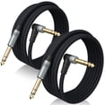 thumbnail image 1 of Birvemce Paquete De 2 Cables Trs Premium De 10 Pies, Cable Trs De 1/4 Pulgadas, Sin Ruido Y De Larga Duración, Cable De Audio Estéreo 1/4, Línea De Interconexión Equilibrada Para Mezclador De Guitarra, 1 of 7