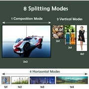 Video Wall Controller 2x2 HDMI/DVI 4K – Combine 4 TVs into One Display, Rotate, Extra Audio, IR Remote