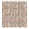 thumbnail image 2 of Ambesonne Flower Shower Curtain, Traditional Paisley Floral, 69"Wx75"L, Dark Orange, 2 of 4