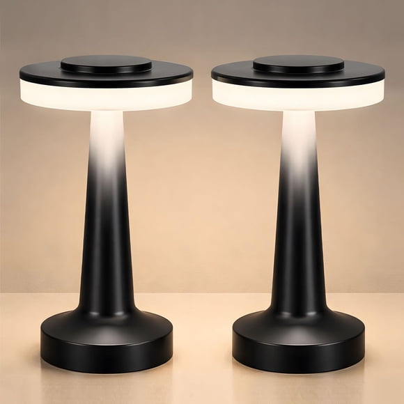 VIHOSE Cordless Table Lamps LED Portable Rechargeable Table Lamp with Touch Sensor 3 Color Dimming up to 15 Hours Battery Desk Light for Restaurant N