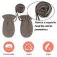 thumbnail image 3 of Guantes de esquí con forro polar grueso para bebé, guantes cálidos con dedos completos para invierno para niños pequeños, 3 of 5