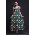thumbnail image 4 of Bimba Robe de Soirée Longue Maxi Dos Nu à Bretelles Spaghetti Imprimée Florale en Rayonne pour Femmes - Très Grande Taille, 4 of 4