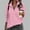 *Pink, variant on ClodeEU Womens Sweatshirt，Solid Color With Pocket Sportswear,Long Sleeved Half Zipper Pullover Top White,Womens Plus M