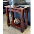 thumbnail image 2 of Solid Acacia Wood Architectural Recliner Table, Mahogany, 2 of 10