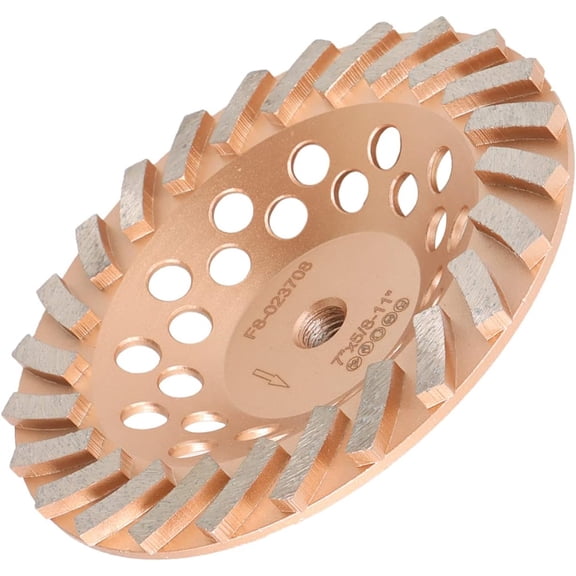 EPOTOOR 7 Inch Diamond Cup Grinding Wheel, 24 Turbo Segments with 5/8-11 Inch Arbor Fit for Grinder Polishing and Cleaning Marble Masonry Concrete