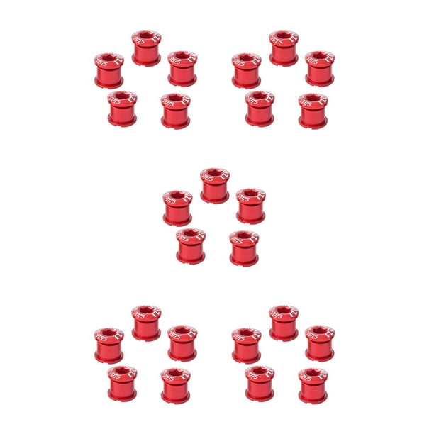 Soidarity 5 piezas de tornillos para vástago de bicicleta, tornillos de máquina lisos para platos y bielas, placa doble, rojo Placa doble,roja 5piezas Soidarity CBP213028