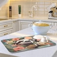 thumbnail image 6 of Sloth and Flowers Dish Drying Mat for Kitchen Counter, Ultra Absorbent Reversible Microfiber Dishes Drying Rack Pad Heat-resistant Mats 18x24in, 6 of 7