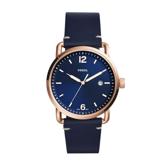 Men's Commuter Three-Hand Leather Watch