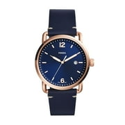 Fossil Men's Commuter Blue Dial Leather Watch FS5274