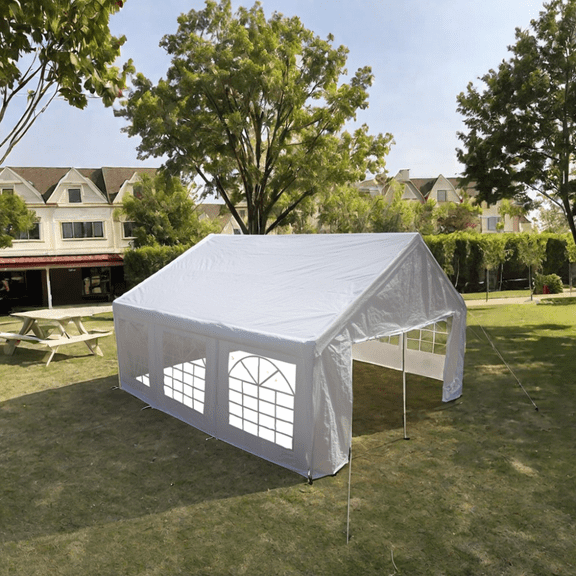 Hitop 20'x20' Canopy Tent Outdoor Wedding Party Tent Carport Heavy Duty Events Shelter Tent for Parties BBQ with Storgae Carry Bags