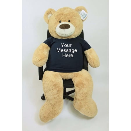 Personalized Big Plush 5 Foot Giant Teddy Bear Wearing Customized T-Shirt with Your Message price history on PriceWatchPro