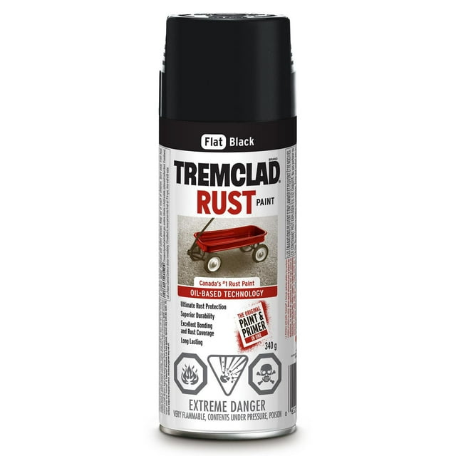 Tremclad Flat Black Rust Paint