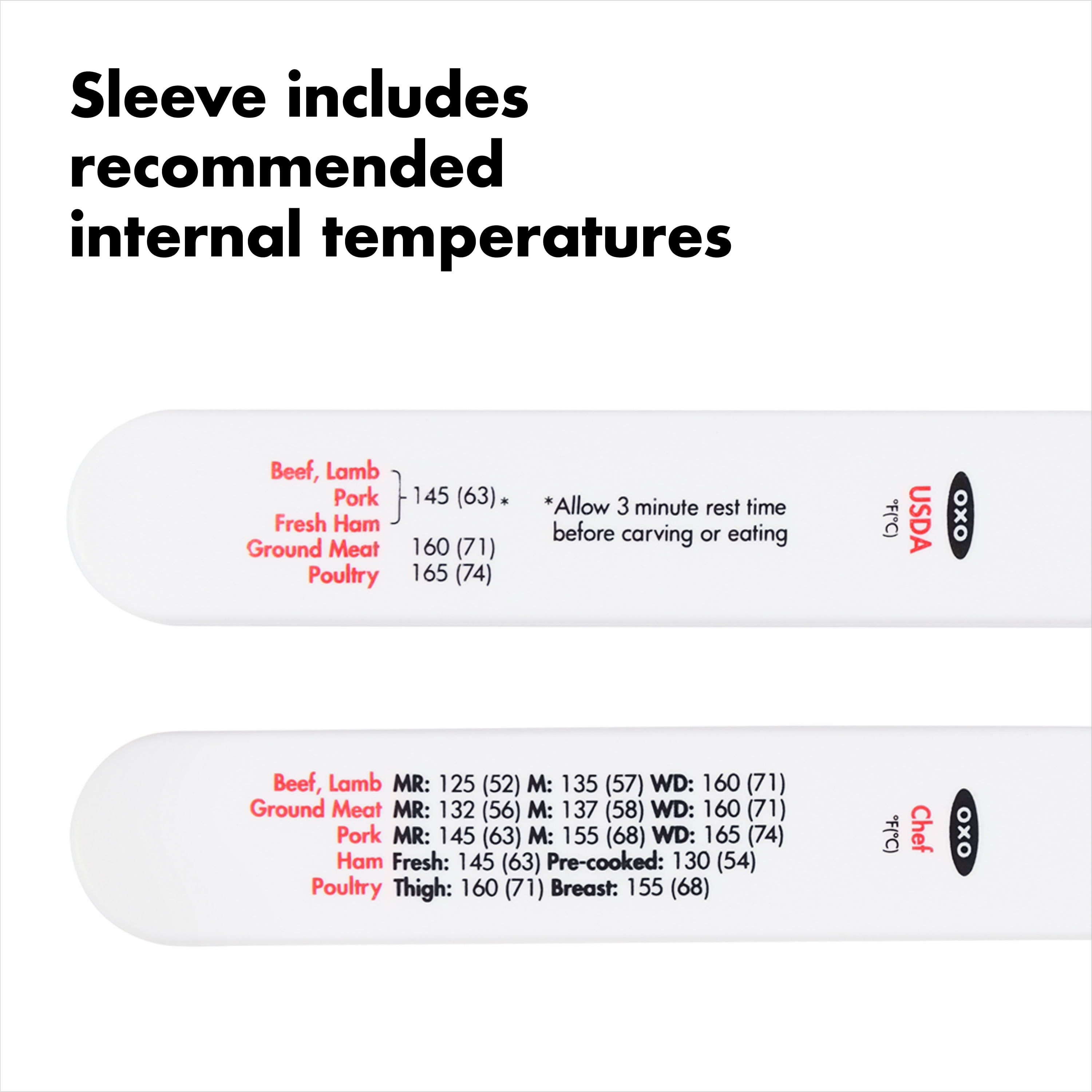OXO Softworks Digital Display Instant Read Stainless Steel Food Thermometer