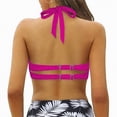 thumbnail image 5 of TOWED22 Bikini Tops for Women Adjustable Laced-up Back Design Swimsuit Top Sexy Twist V Neck Front Push Up Bathing Suit Top(Hot Pink,XXL), 5 of 9