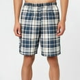 thumbnail image 2 of Gpaecead Men's Plaid Casual Sports Shorts with Pocket and Drawstring - Beach Pants 4XL Gray, 2 of 4
