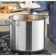 thumbnail image 3 of Soro Essentials- Stainless Steel Stock Pot Lid 11-1/50" Diameter x 1-19/64" Height- Fits 12 and 16 qt. Stock Pot Multipurpose Cooking Stock Pot Cover for Boiling Soup Stew Pot Lid Cookware, 3 of 5