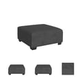 thumbnail image 6 of Bowery Hill Contemporary Fabric Gray Oversized Accent Ottoman, 6 of 7