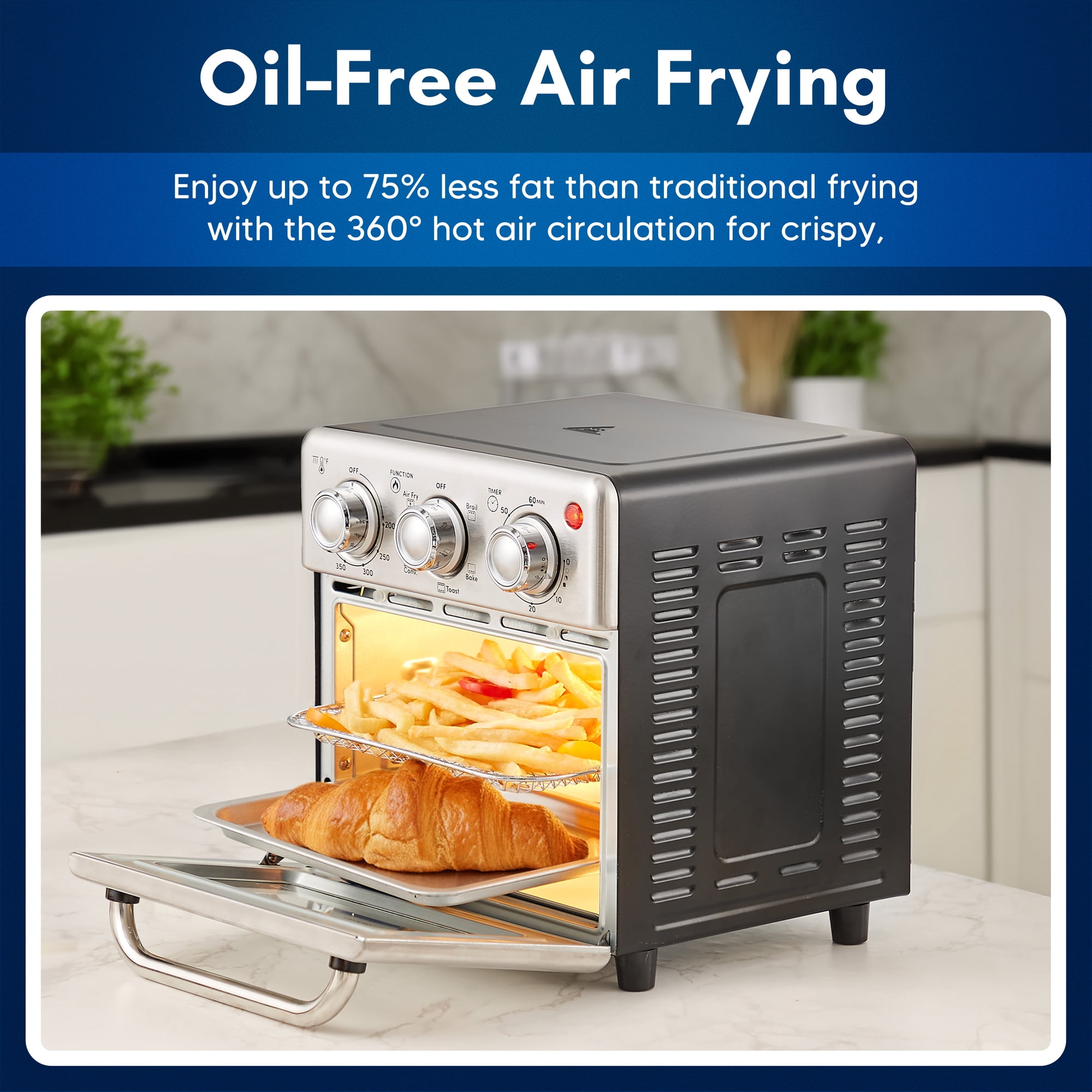 Elite Cuisine EAF0285 8L Air Fryer Convection Toaster Oven