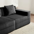 thumbnail image 6 of Newest Boneless Ottoman, Black Corduroy Cloud Footrest with Memory Foam, No Assembly Needed, Square, 6 of 7