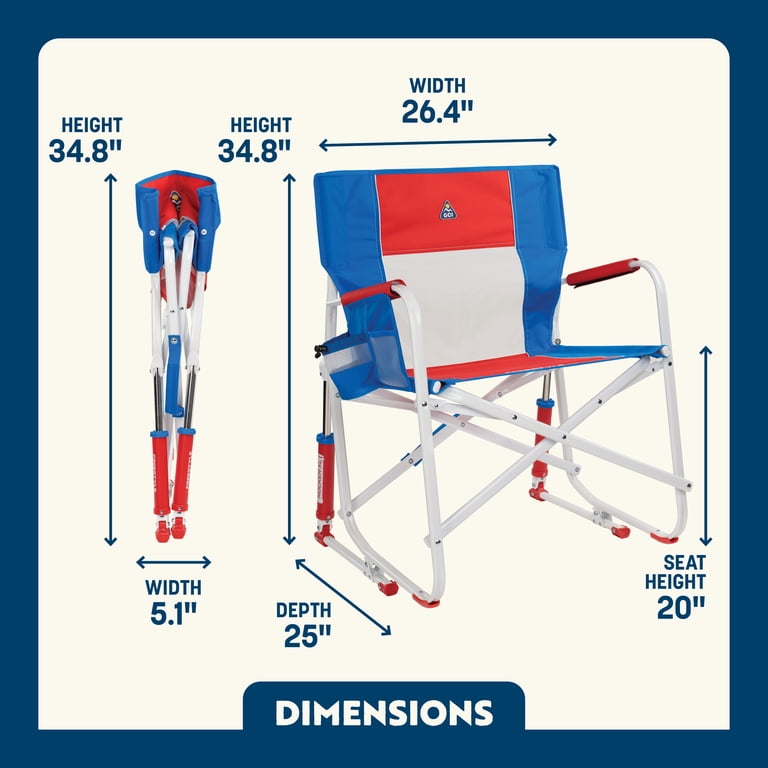 GCI Outdoor Freestyle Rocker XL Oversized Foldable Rocking Camp