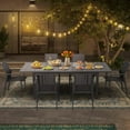 thumbnail image 4 of CozyHom Outdoor Patio Aluminum Dining Chairs Furniture Set of 6, Outside Stackable Furniture for Lawn, Balcony, Quick-Drying Textilene Fabric, Grey, 4 of 7