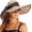 1 Pc：black Edge Khaki+white Dot Hat, variant on Beach Hats for Women Big Straw Wide Brim Summer Hat Floppy Foldable Roll up Cap Sun Hat UPF 50+