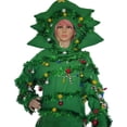 thumbnail image 5 of shqvo Christmas Tree Costume Cape for Women Poncho Green Bow Ball Hooded Xmas Tree Dress Up for Cosplay Party, 5 of 8