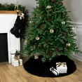 thumbnail image 3 of Northlight Faux Black Sable Fur Christmas Tree Skirt - 48", 3 of 7