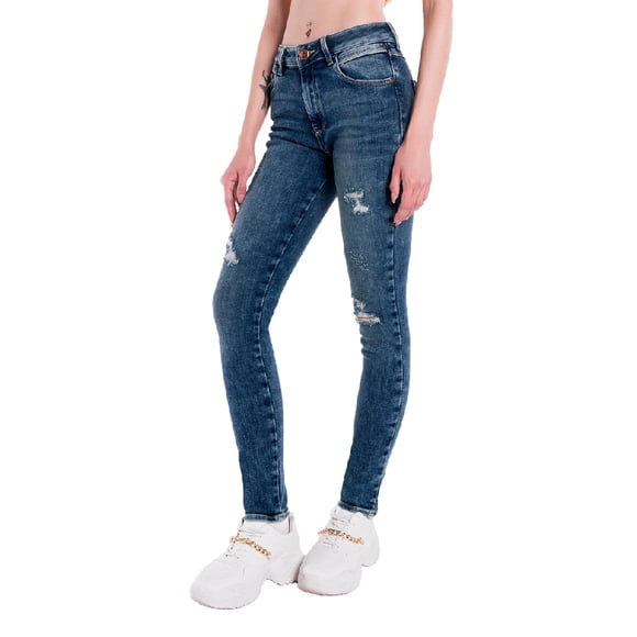 Jeans Oggi Dama Lucy Blak 2312112 Fit Super Skinny Azul Oscuro OGGI JEANS OGGI JEANS LUCYBLAK2312112