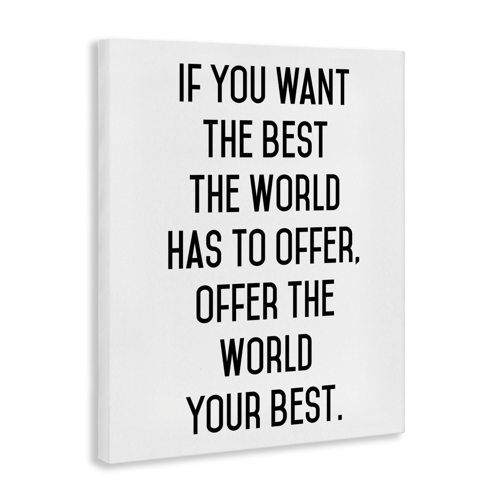 Offer The World Your Best Canvas Wall Art, design by Lettered and Lined