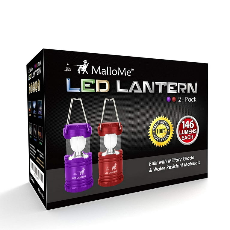 MalloMe Camping Lantern Multicolor 8 Pack Lanterns for Power Outages, Camping  Lights for Tent Hanging, Camp Light Tent Lamp Emergency Battery Powered LED  Lantern (Rechargeable Batteries Not Included) - Yahoo Shopping