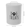 thumbnail image 2 of FRCOLOR Dog Food Storage Container with Lid Farmhouse Style Metal Dog Treat Canister Airtight Iron Dog Snack Storage Canister for Kitchen Counter, 2 of 8