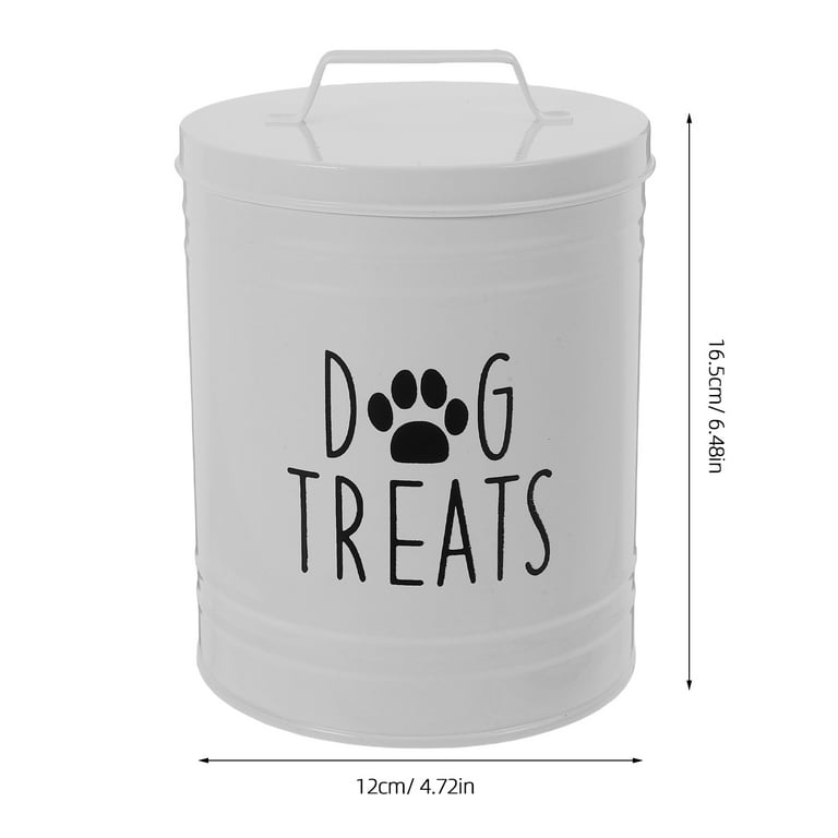 FRCOLOR Dog Food Storage Container with Lid Farmhouse Style Metal