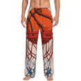 thumbnail image 1 of Fotbe Basketball Shot Pantalones de Pijama para Hombre, Pantalones de Dormir, Pantalones de Casa con Cintura Ajustable y Bolsillos-Small, 1 of 6