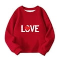 thumbnail image 4 of Atogsazn Toddler Girls Valentine's Day Sweatshirt Kids Heart Printed Long Sleeve Pullover Sweatshirts Fall Tops Clothing 01-Red 3-4 Years Fashion, 4 of 5