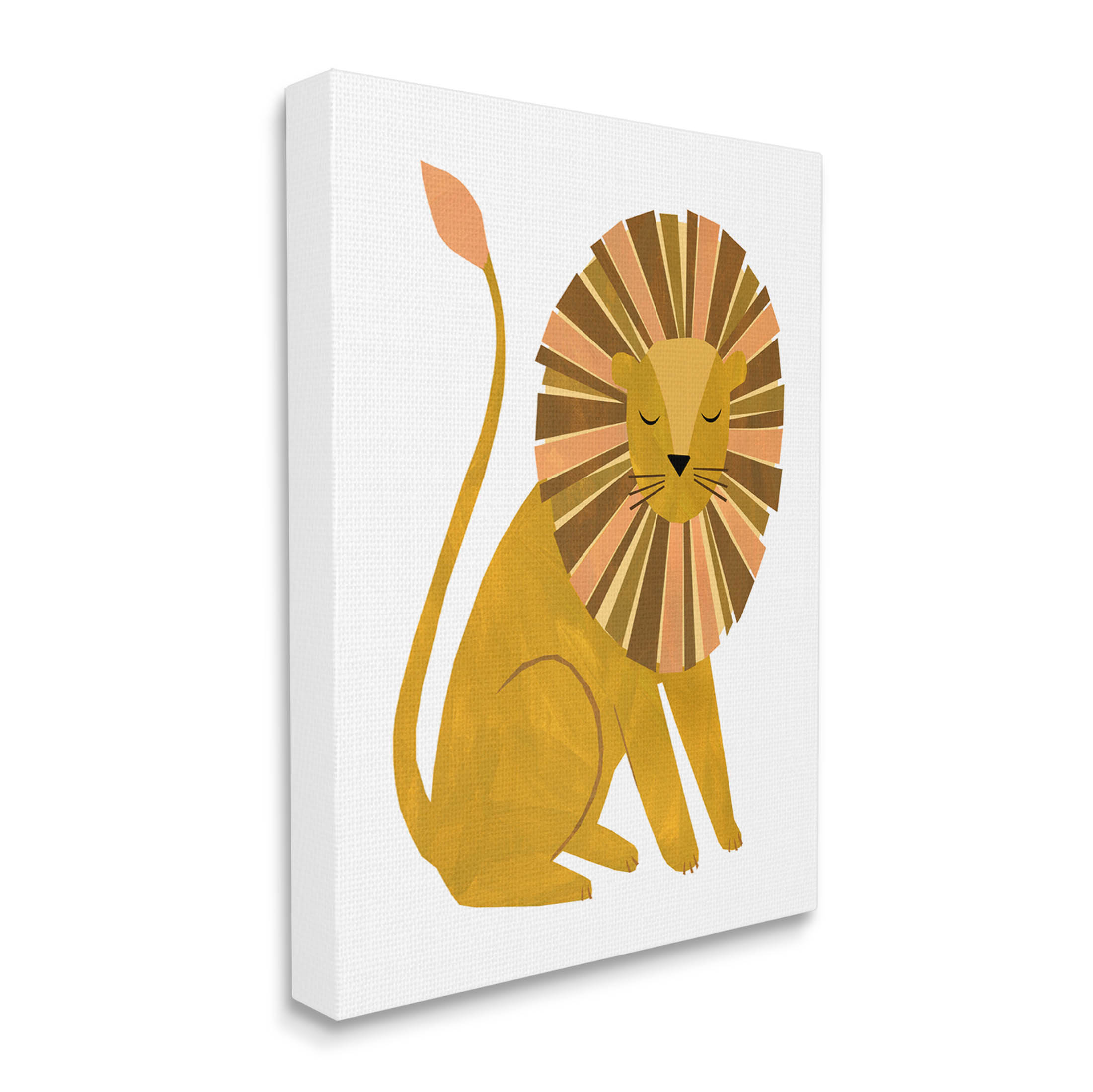 Stupell Industries Fun Lion Mane Wildlife Graphic Art Gallery Wrapped Canvas Print Wall Art, Design by Emily Kopcik