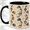 Black, variant on Pouring Coffee Art Accent Mug, 11oz Ceramic Coffee Cup for Cafe Lovers
