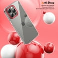 thumbnail image 3 of Ultra Slim Fit Phone Case for Apple iPhone 16 Pro Max, Crystal Clear Back Cover Anti-Scratch Shockproof Bumper Not-Yellowing Drop Protective Lightweight Case Cover for Women Men, Red, 3 of 6