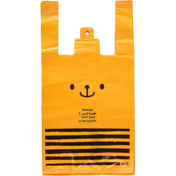 CDB-M Handbag, Shopping Bags, Bear, Orange-M (100 Pieces)