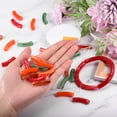 thumbnail image 4 of Unique Bargains 60Pack Acrylic Tube Beads for Bracelets Making with Elastic Thread Orange Yellow, 4 of 7