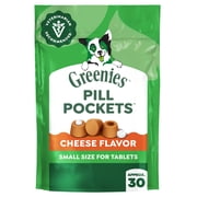 (6 pack) Greenies Pill Pockets Cheese Flavor Capsule Size Soft Treats for Dogs, 7.9 oz Pouch (30 Treats)