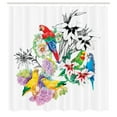 thumbnail image 3 of Ambesonne Parrot Shower Curtain, Floral Foliage Garden, 69"Wx84"L, Multicolor, 3 of 5