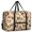 Boston Terrier and Rose Brown Pattern, variant on Cavalier King Charles Spaniel and Floral Foldable Travel Duffel Bag, Airline Personal Item Bag with Front Pocket & Trolley Strap, Tear Resistant Gifts for Birthday Christmas Thanksgiving