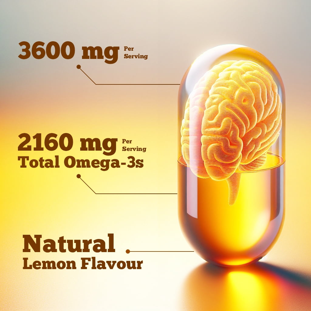 (2 pack) Vitamatic Triple Strength Omega 3 Fish Oil 3600mg Per Serving, 2160mg Omega 3 Fatty Acids, 1296mg EPA + 864mg DHA, Burpless Lemon Flavor, 180 Soft gels